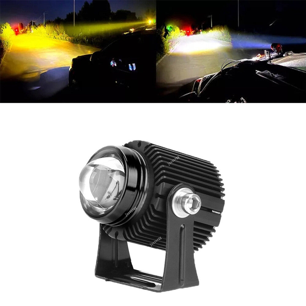 For Motorcycles Cars Trucks Boat LED Dual High Low Beam Headlight Spotlight