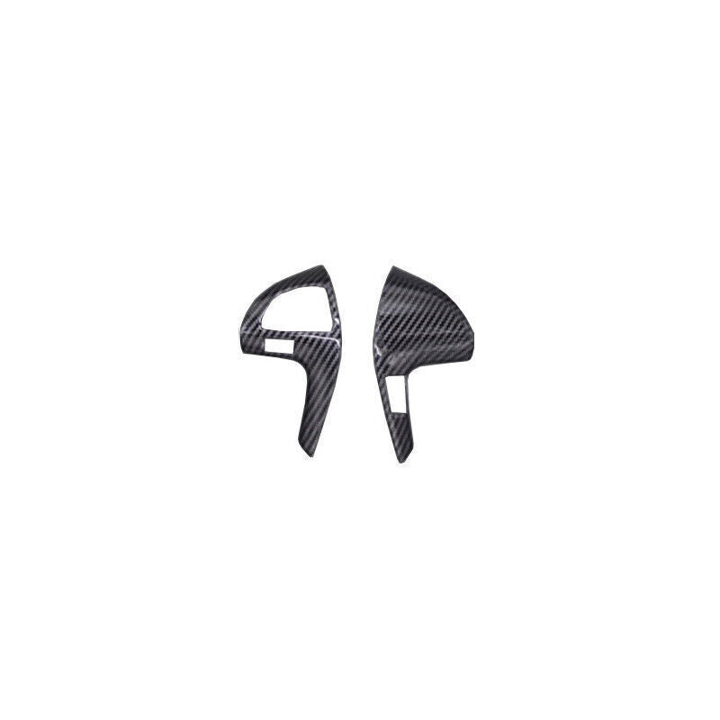 2PCS Steering Wheel Frame Cover Trim for Toyota Highlander Carbon Fiber 2008-13