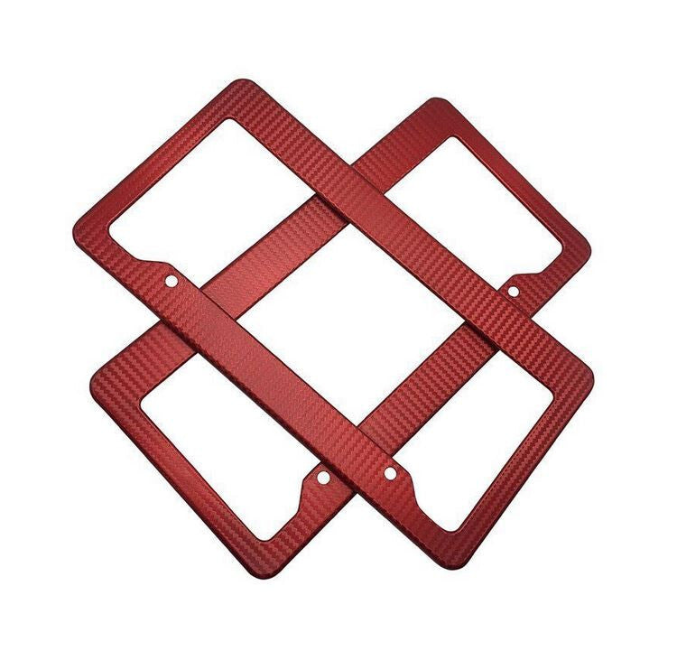 Car license plate frame cover cap trunk red carbon suitable for Ram