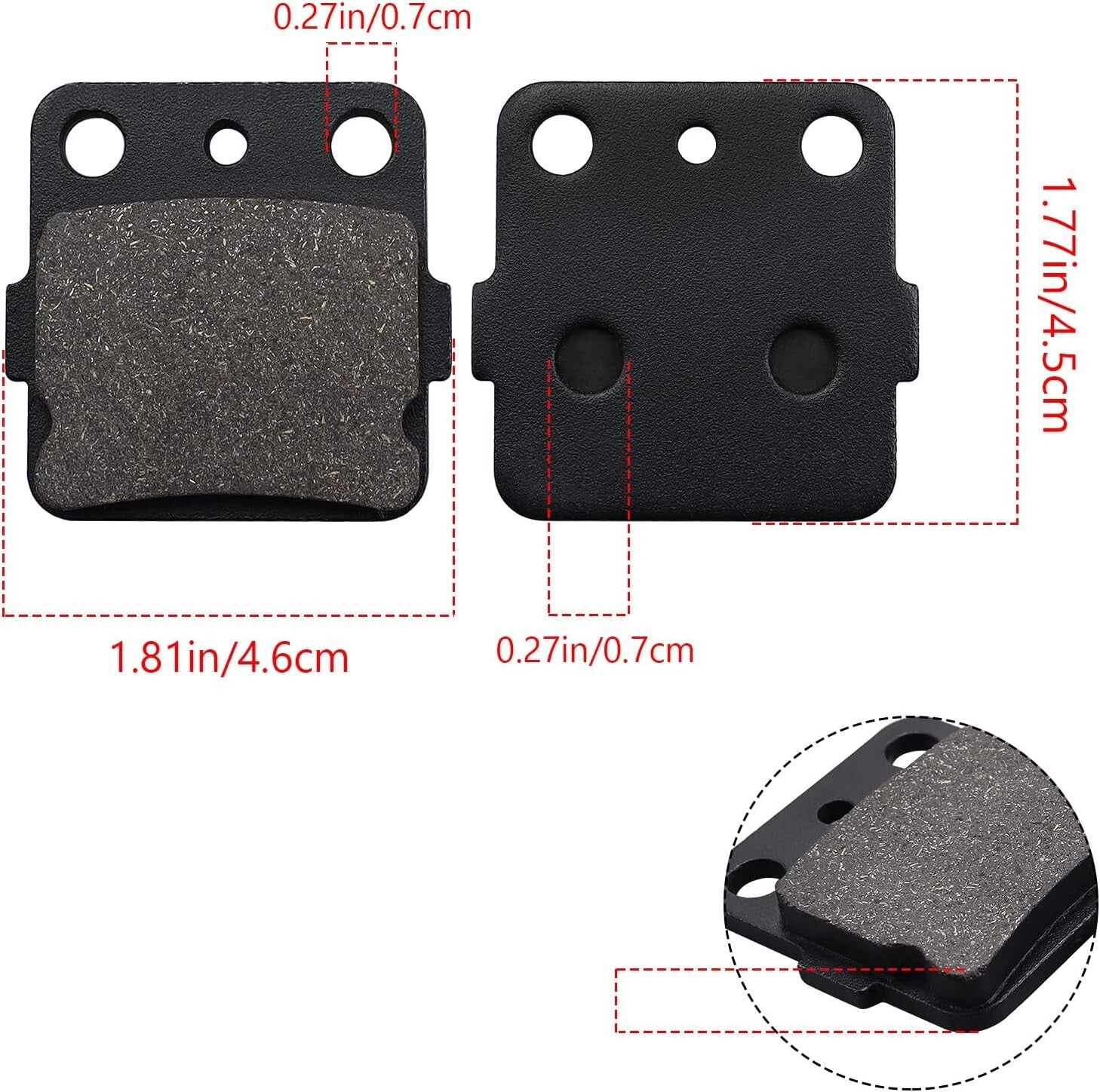 Front and Rear Brake Pad for Yamaha YZ250 YZ 250 W/WRW (2T) 1989