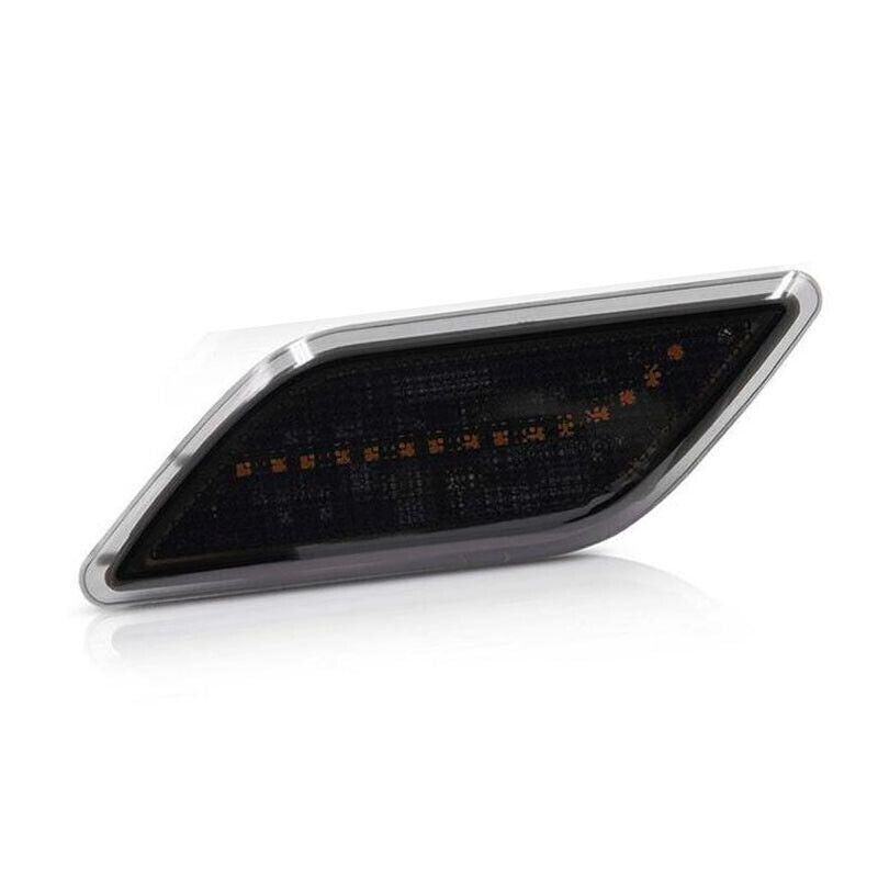 A pair of LED smoked front bumper side marker lights for the for Mercedes-Benz W212 E-Class