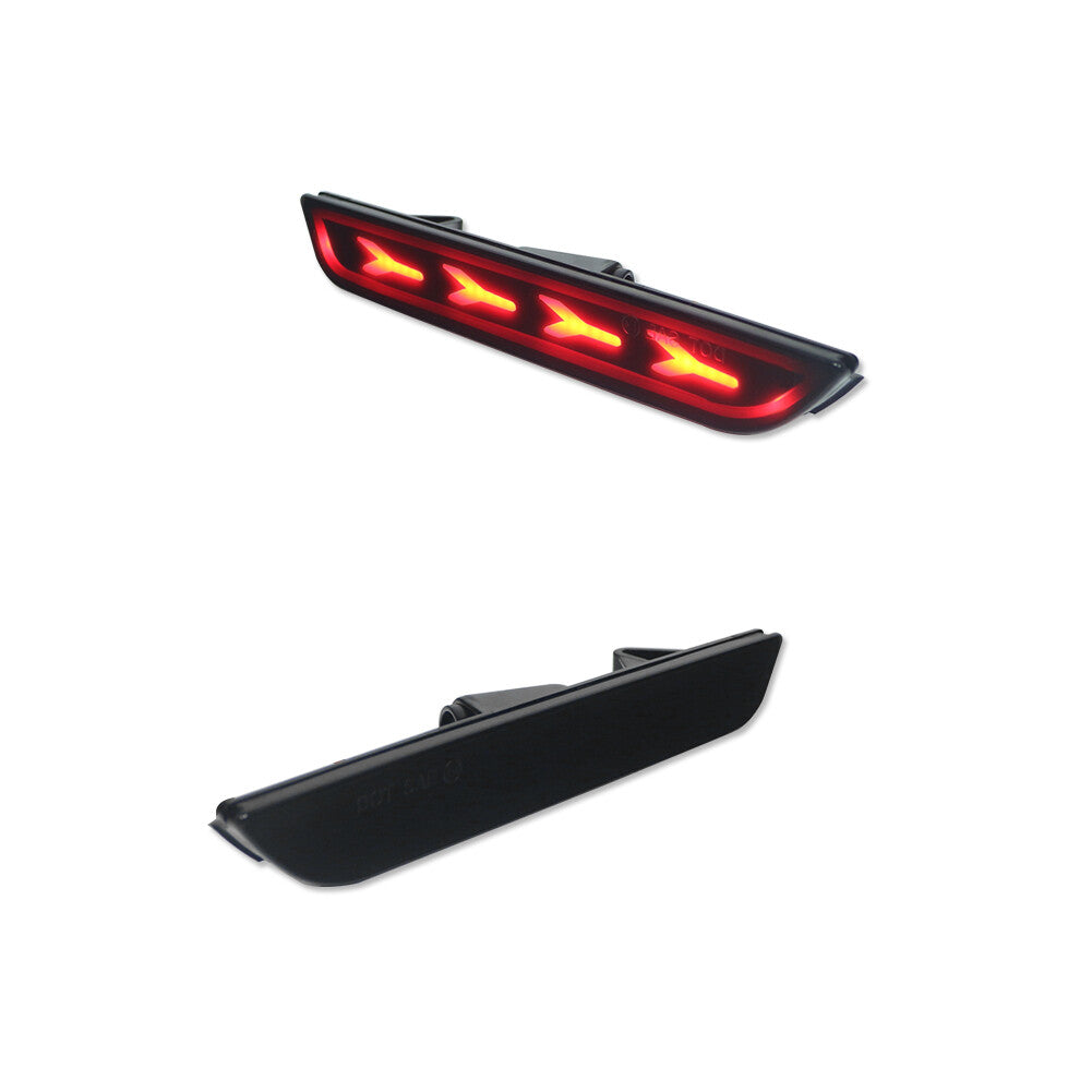 Black lens bone-shaped rear bumper side marker LED lights applicable to 2010-14 for Ford for Mustang