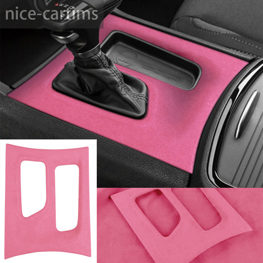 Suede Pink Center Console Gear Shift Box Panel Cover for Dodge Charger 2015-2022