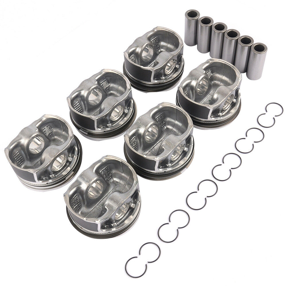 6Engine Pistons Rings Kit 11258619196 for BMW 335i 640i X3-X6 435i 535i N55