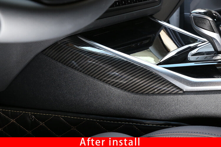 Carbon fiber ABS navigation screen frame trim for Jaguar for F-Type 2013-2018