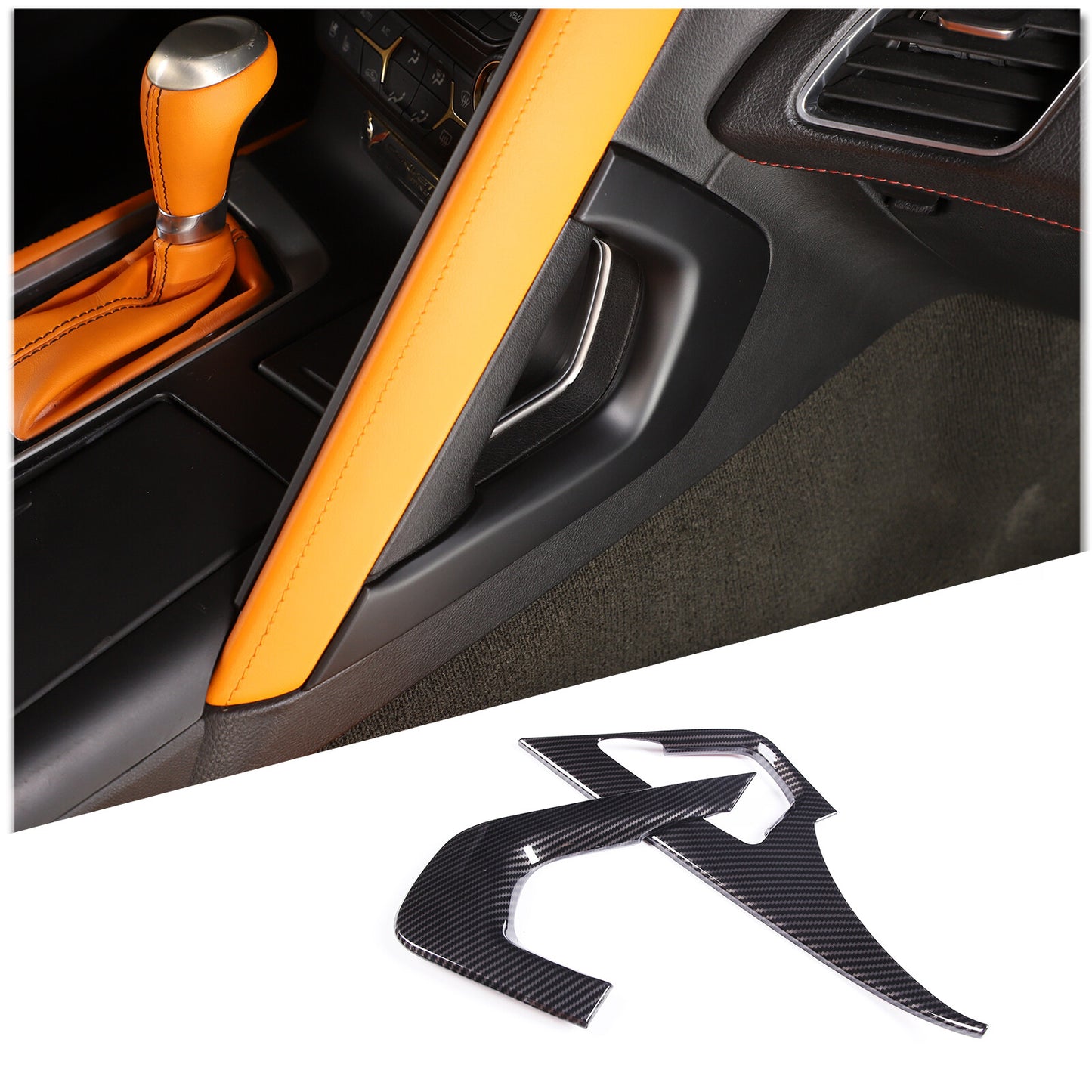 Carbon fiber dashboard passenger-side center control trim for Ford Maverick 2022/2023