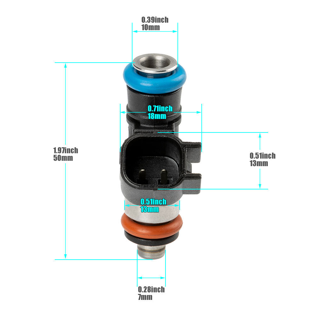 4-pack 0280158051 fuel injectors for Chevrolet for Corvette 6.2L V8 S3 engine (2008-2013)