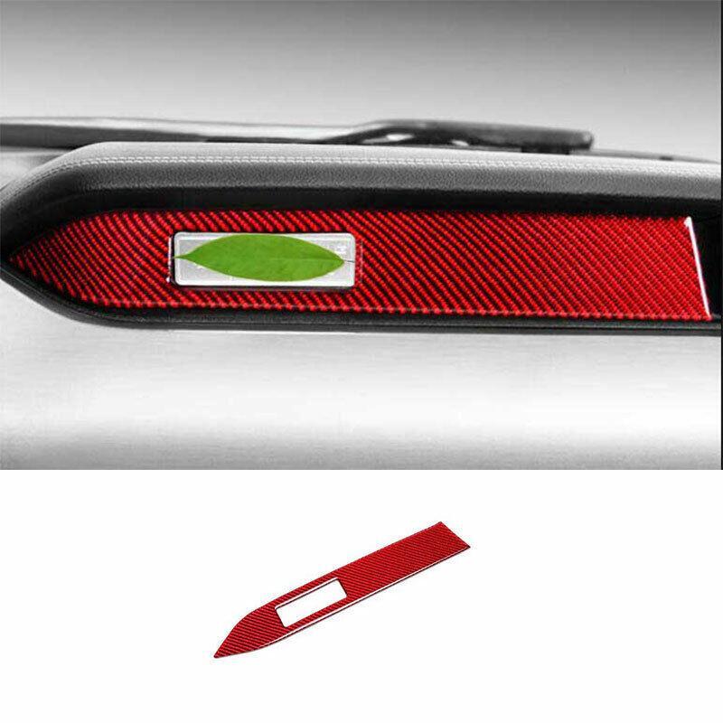 for Ford for Mustang for Shelby 2015-2022 Red Carbon Fiber Driver Storage Box Bowl 1PCS