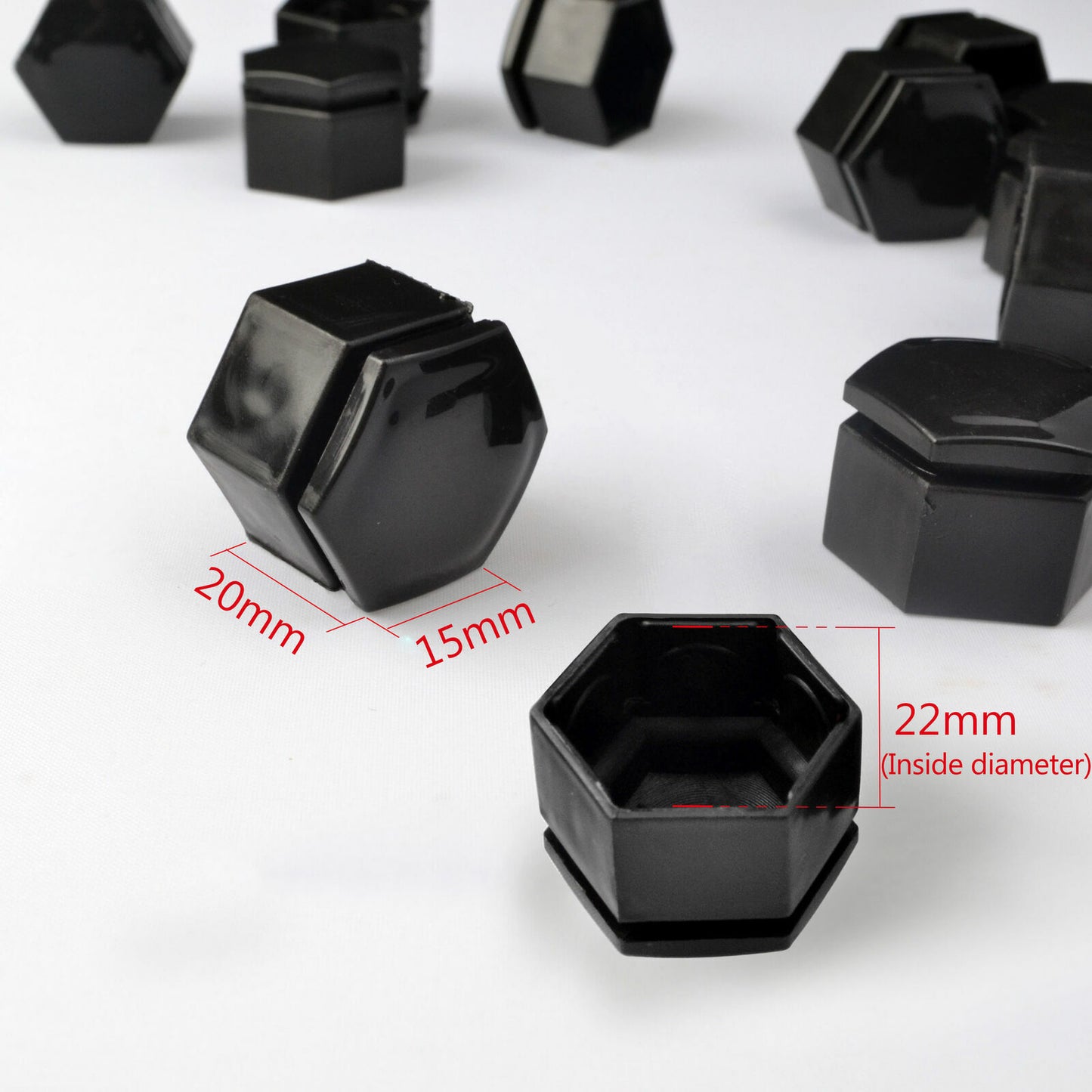 22mm Black Bolt Cover Caps Wheel Nut Protector Fit for Land Rover for Range Rover Sport