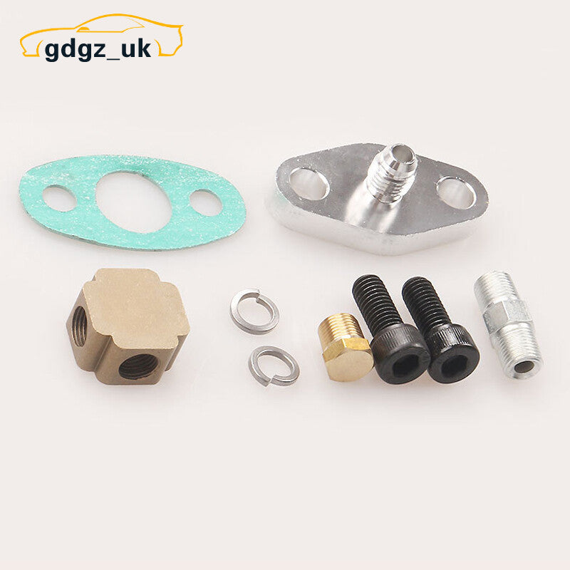 Turbo Oil Feed Line Kit for T3 T4 T60 T61 T70 4AN Braided Line GT32 GT40 GT42