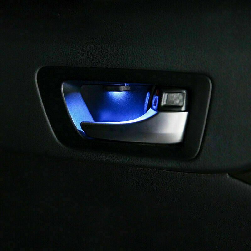 4X LED Carbon Fiber Inner Door Bowl Cover Trim for Toyota Highlander 2014-2019