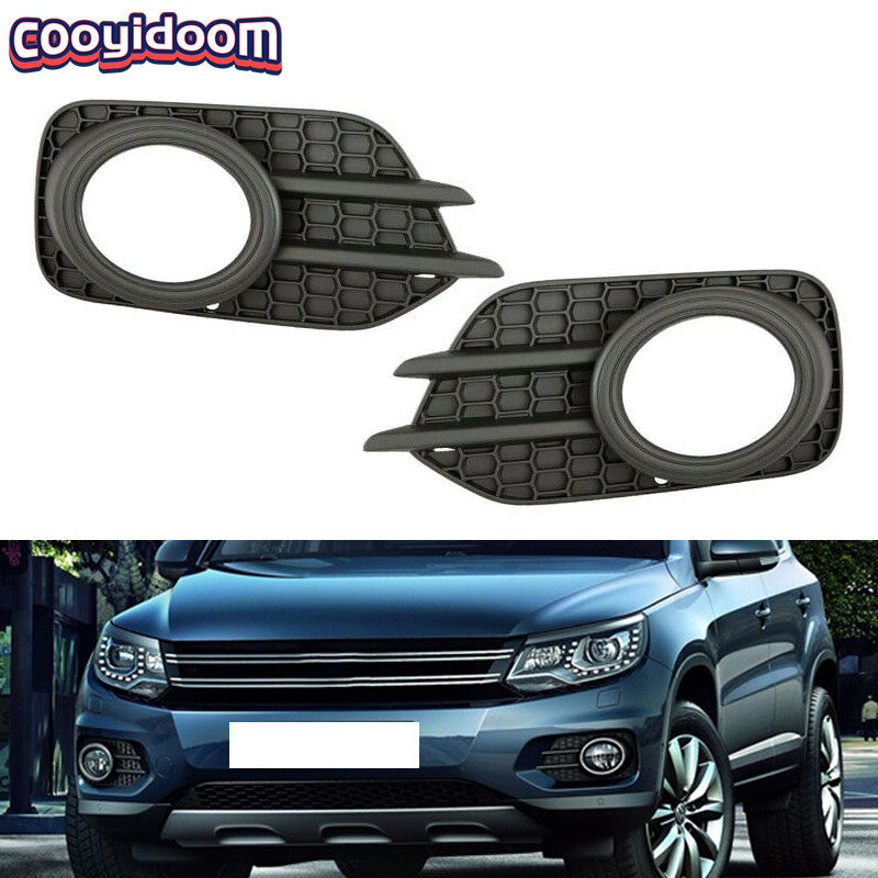 Pair Fog Light Driving Lamp Cover Trim Bezel for Volkswagen for Tiguan 2012-2017
