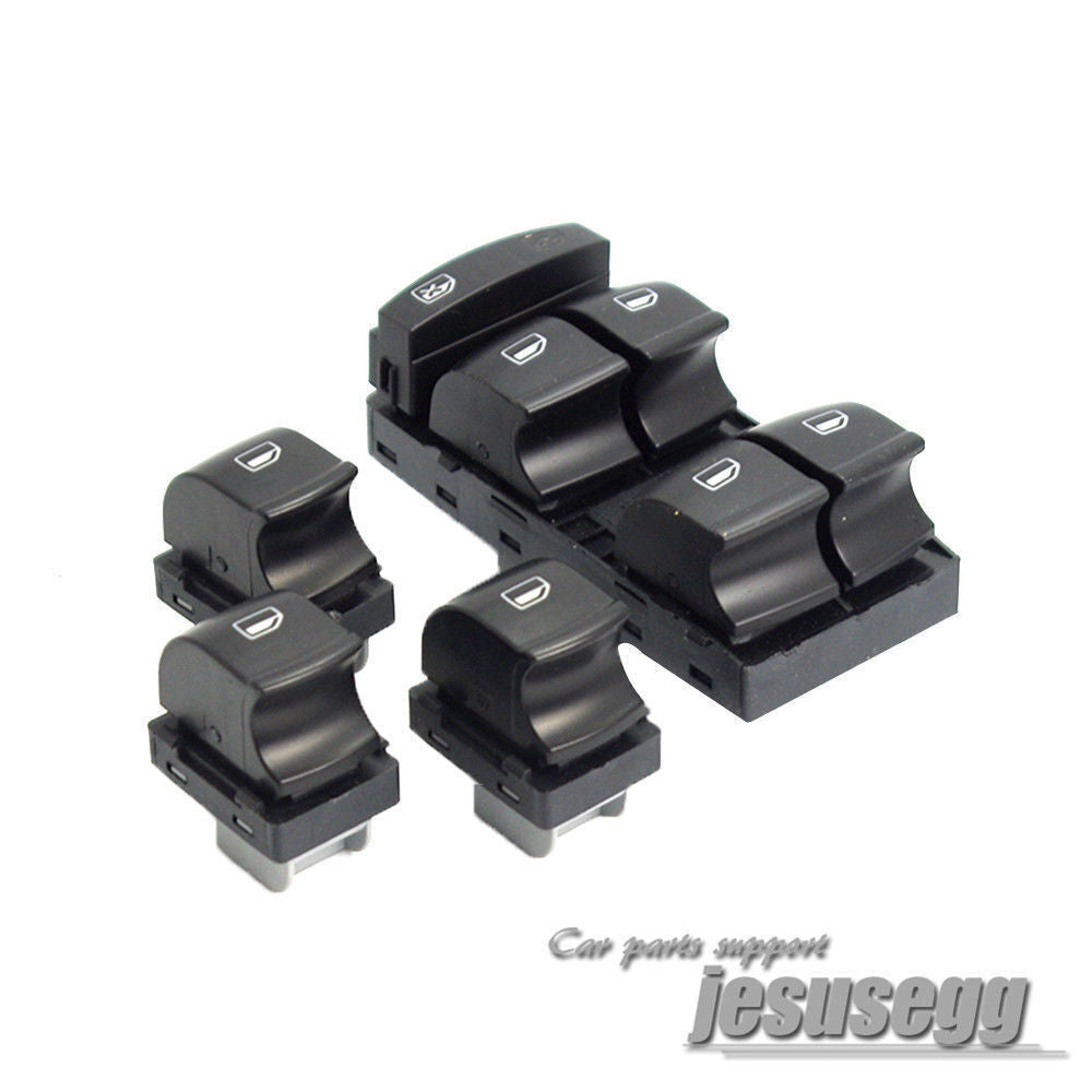 Set of 4 Window Master Electric Control Switch Panel 3+1 for Audi A3 S3 A6 S6 Q7