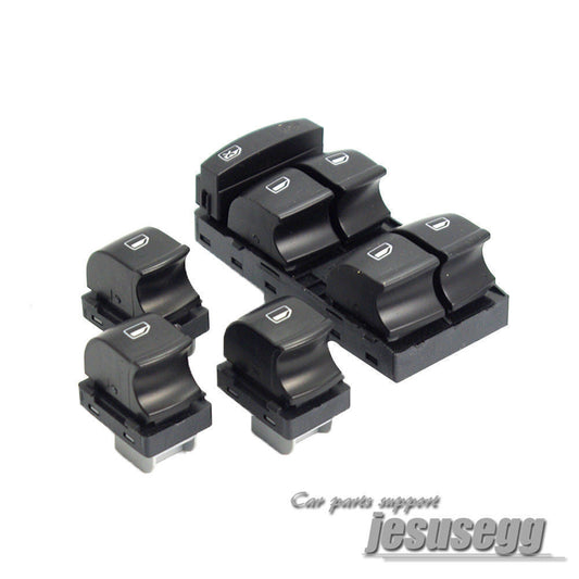 Set of 4 Window Master Electric Control Switch Panel 3+1 for Audi A3 S3 A6 S6 Q7