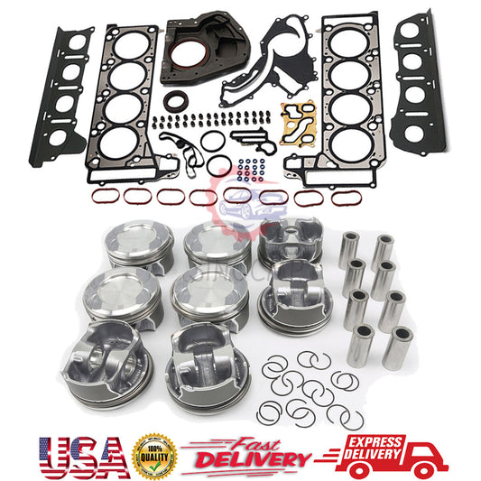 M278 Overhaul Gaskets Seals Kit Piston Set for Mercedes-Benz S500 W1664.6 W221