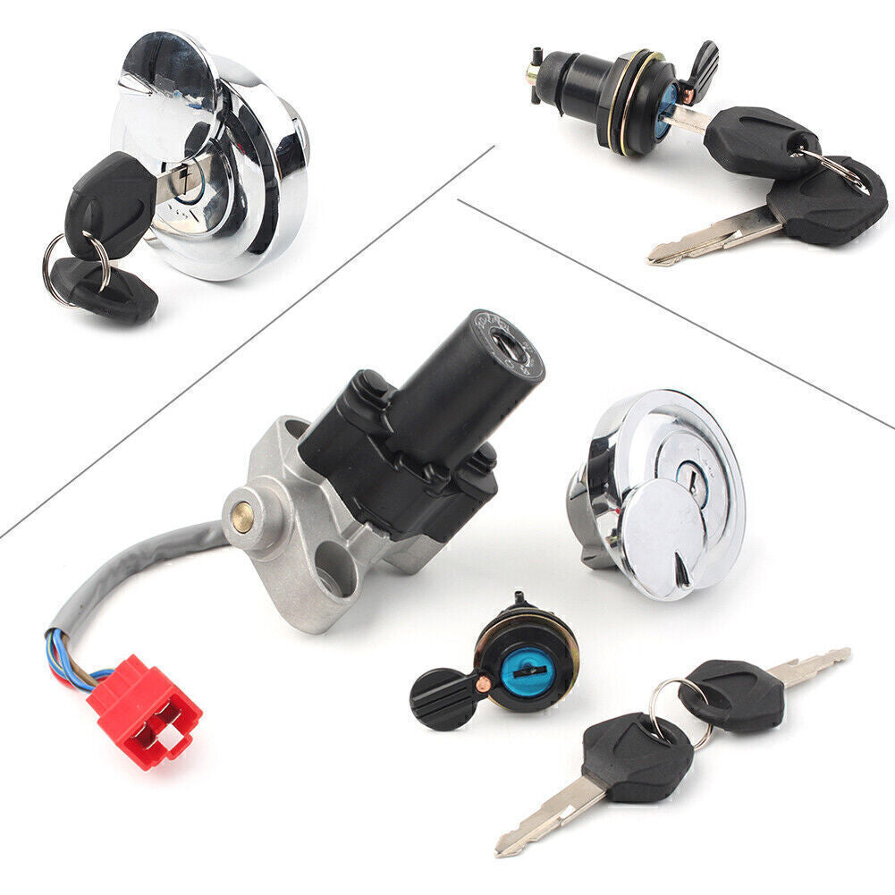 Fuel Gas Cap Ignition Switch for Seat Lock Set for Yamaha XVS1100 V-Star Silverado
