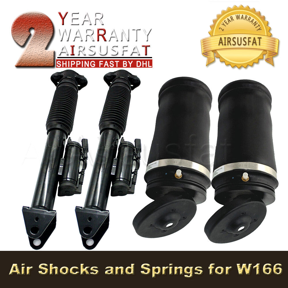 4pcs for Benz W166 ML350 550 Rear Air Suspension Shocks Springs W/ADS 1663200130