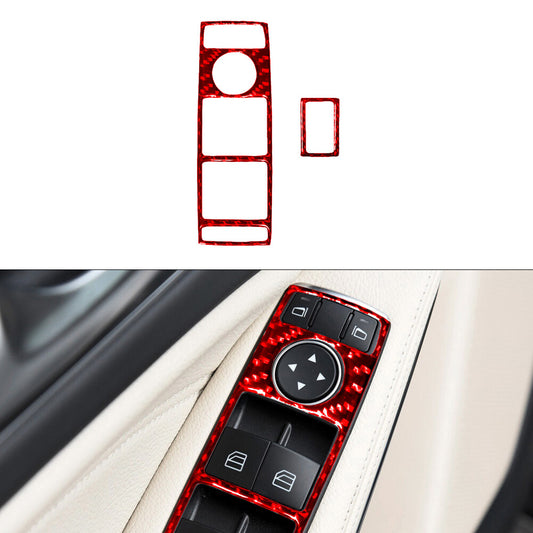 Red Front Windscreen Button Trim for Mercedes-Benz CLA 2014-2018/GLA 2015-18