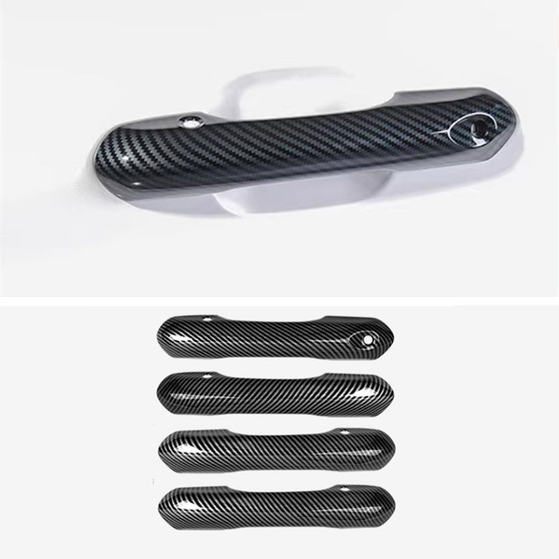 Carbon fiber car door handle cover trim suitable for Ford Explorer 2020 - 2025