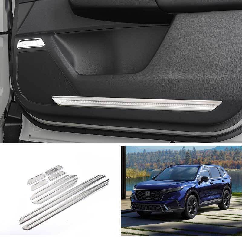 for Honda CR-V 2023-2024 Silver Steel Inner Door Panel Strip Molding Cover Trim
