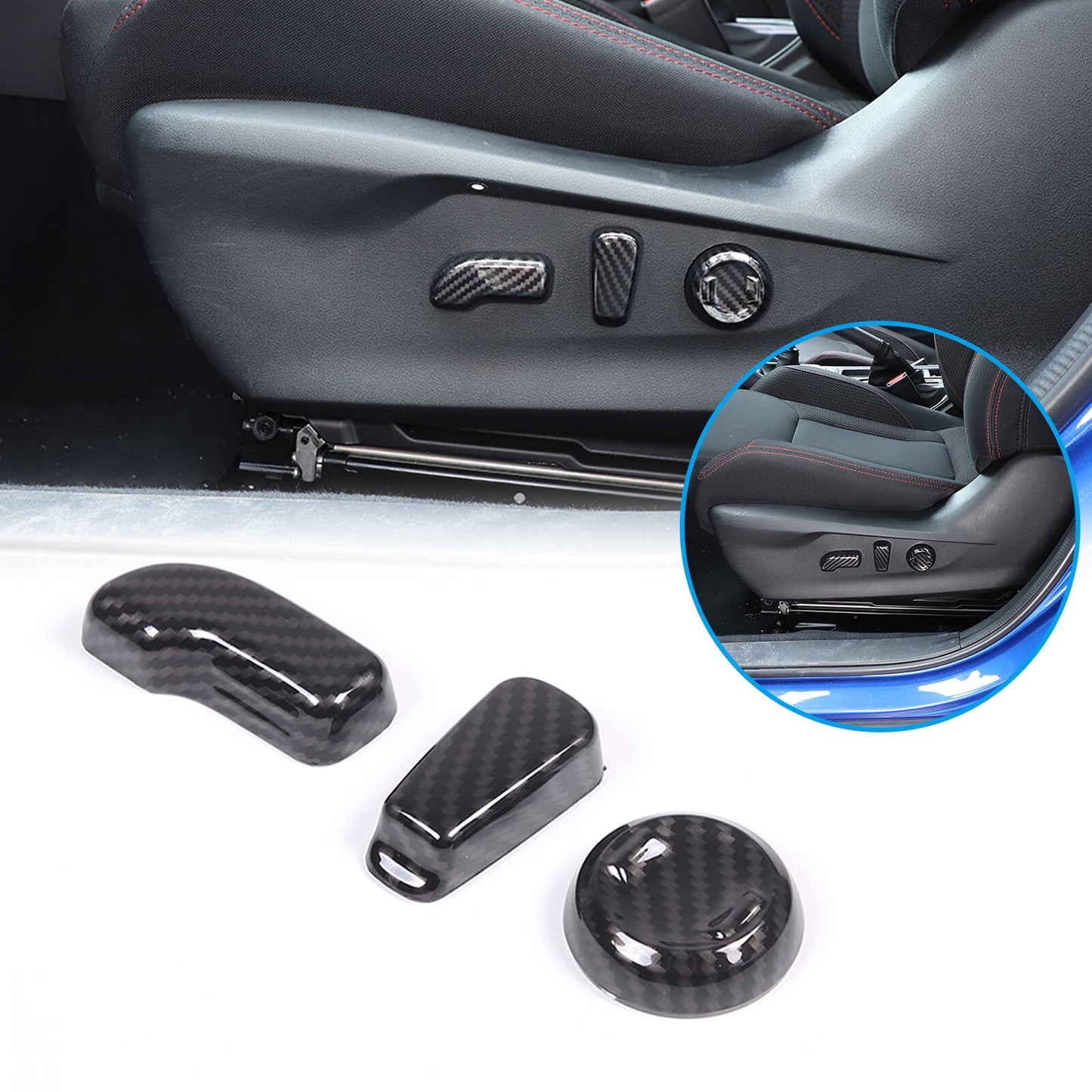 Carbon fiber interior door anti-collision pad stickers for Corvette C7 2014-2019