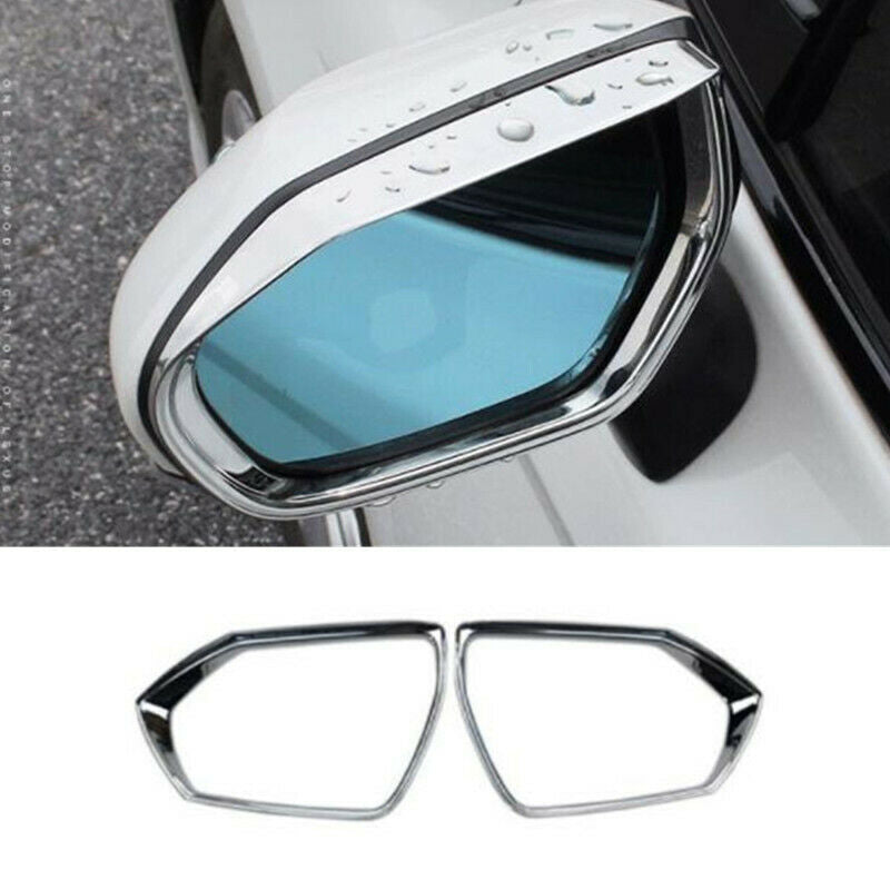 Chrome Rearview Mirror Rain Eyebrow cover Trim 2pc for Hyundai for Elantra 2021-2022