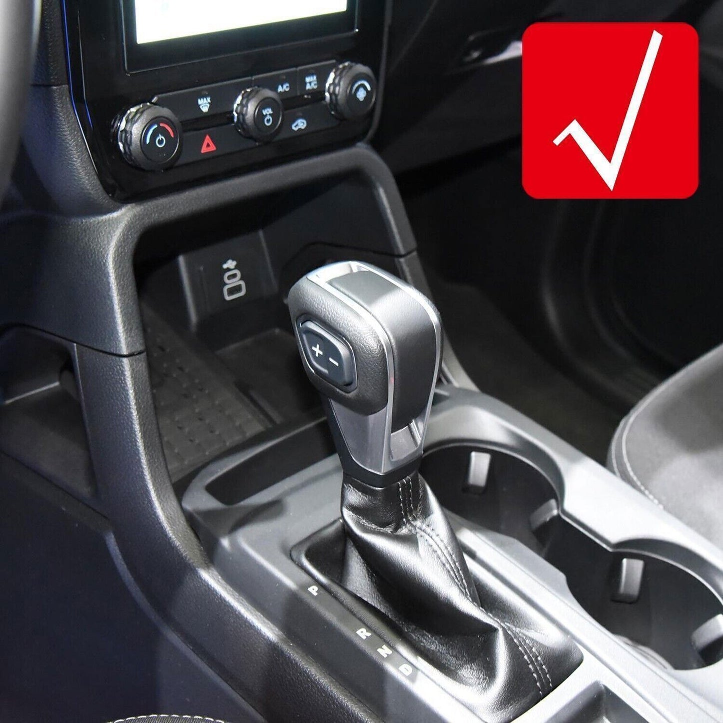 for Ford Ranger 24-25 Carbon Fiber Interior Center Gear Shift Knob Cover Trim 1X