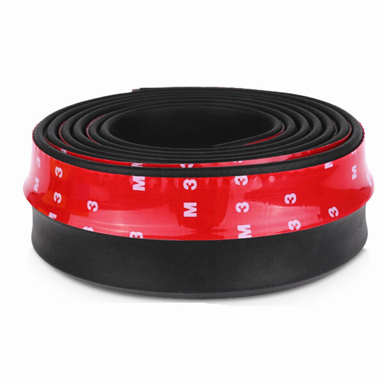 Black Car Front Bumper Lip Splitter Spoiler Skirt Valance Chin Rubber Protector