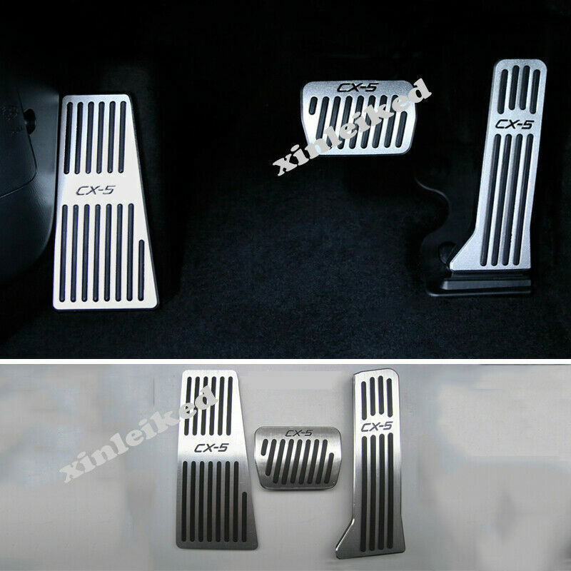 for Mazda CX-5 2017-2021 Alloy Non-Slip Automatic Gas Brake Foot Pedal Pad Cover