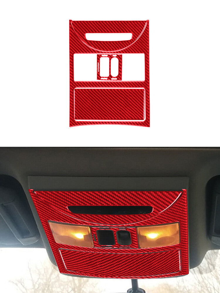 for Nissan Quest 2004-2006 Red Car Ceiling Light Trim Cover Type A Carbon Fiber