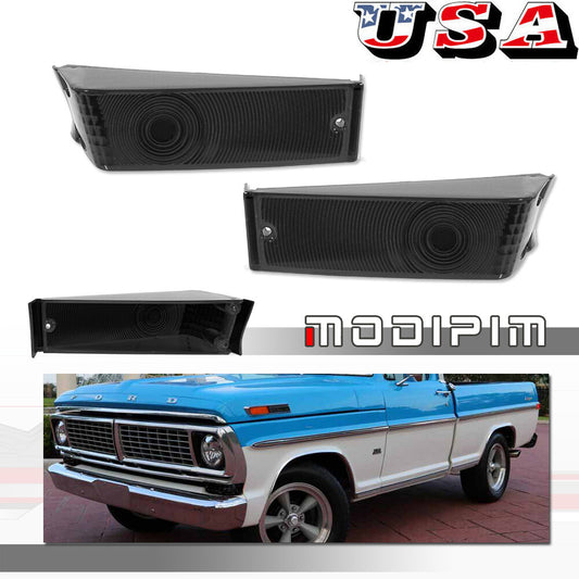Smoked black turn signal lens suitable for 70-72 for Ford F100 F250 F350 pickup trucks