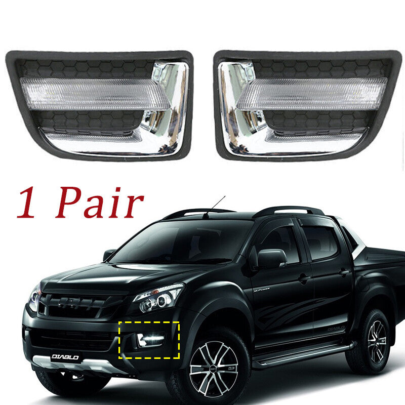 2X LED DRL Daytime Running Lights Fog Light for ISUZU D-MAX DMAX 2014-2017