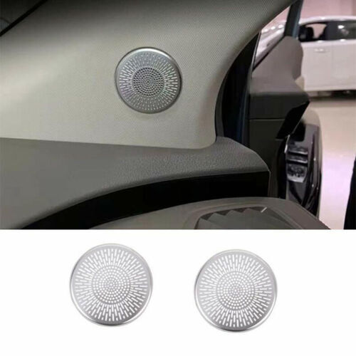 for Kia Carnival 2022-2023 Matte Silver Door A-pillar Speaker Cover Decor Trims