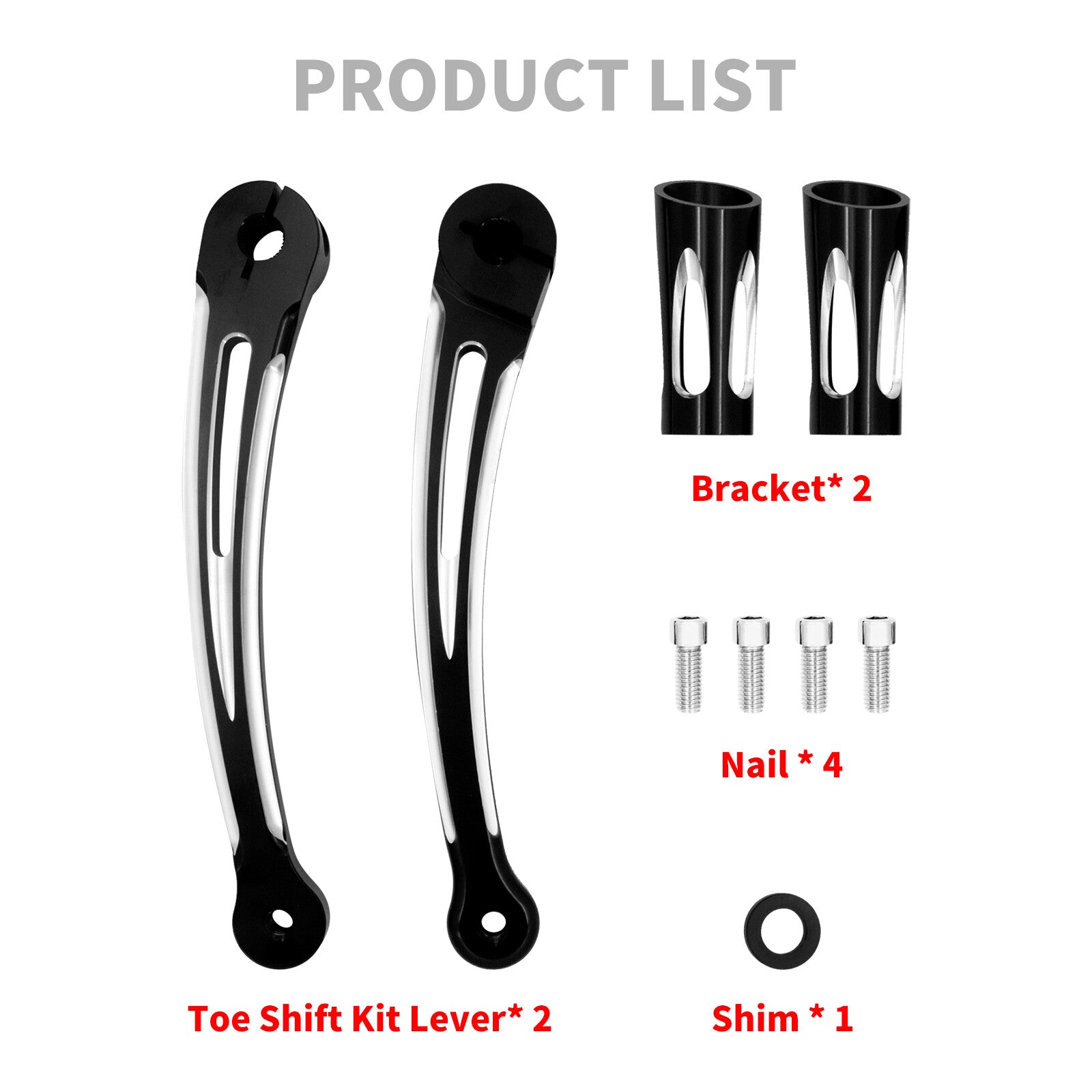 Black Heel Toe Gear Shifter Lever Pedal Peg for Harley Softail Street Road Glide