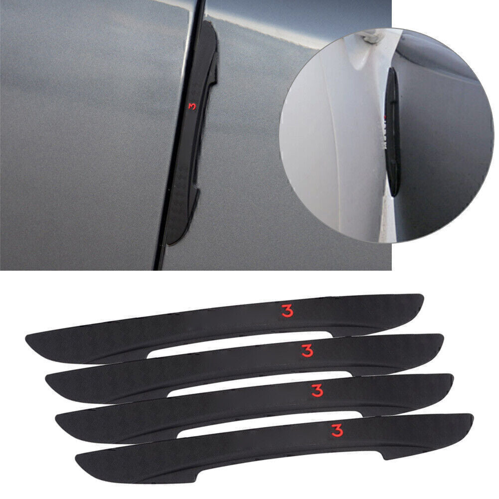 4x Car Door Edge Bumper Anti-Collision Guard Strip Protector for Tesla Model 3