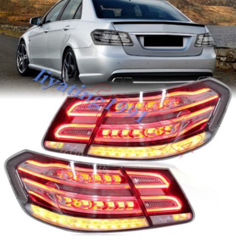 for Benz E-Class W212 2009 - 13 Passenger + Driver Rear Lights Smoke Black
