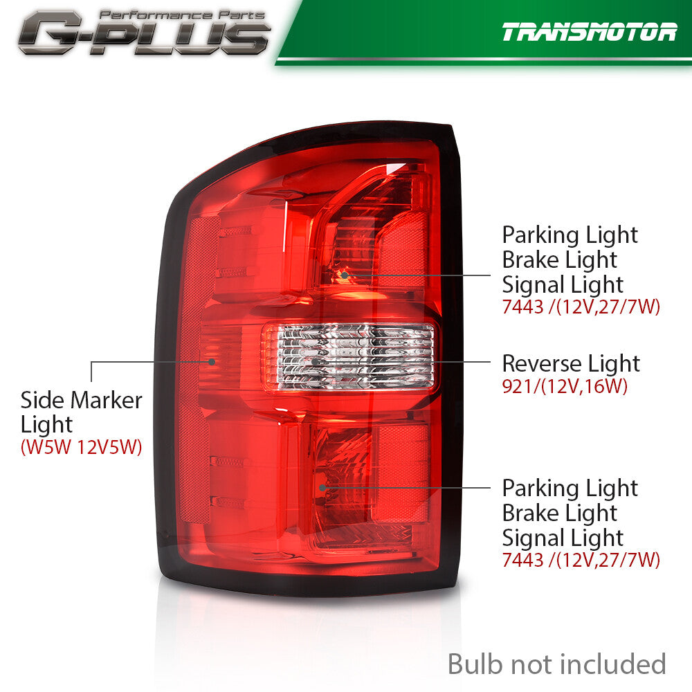 A pair of red taillights and brake lights are suitable for 2014-2018 for GMC for Sierra 1500 2500 3500 models.