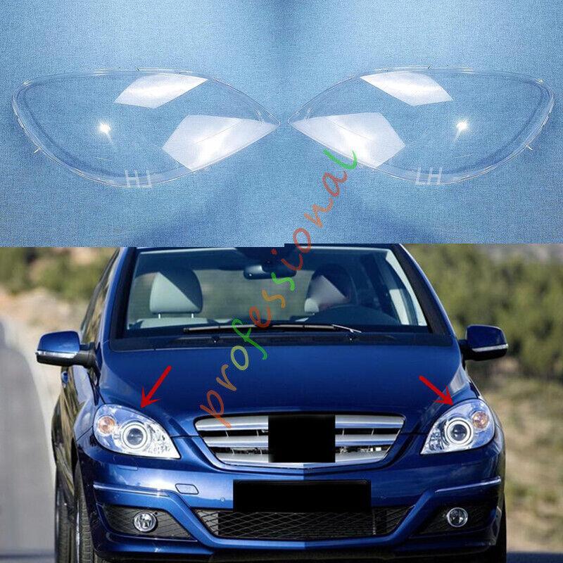 for Mercedes B-Class W245 2009-2011 Both Side Headlight Clear Lens + Sealant