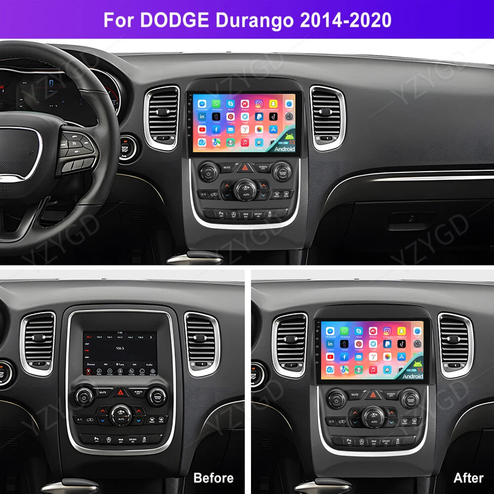 9 Android 14 Car Radio for Dodge Durango 2014-2020 GPS Navi Stereo WIFI Carplay