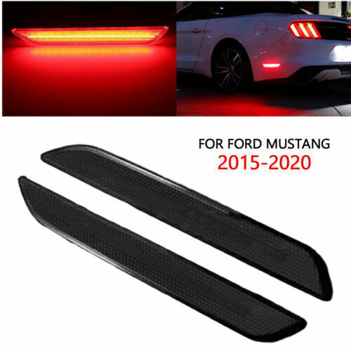 A pair of smoke-lens rear LED side marker lights and crash warning lights are available for the 2015-2020 for Ford for Mustang .
