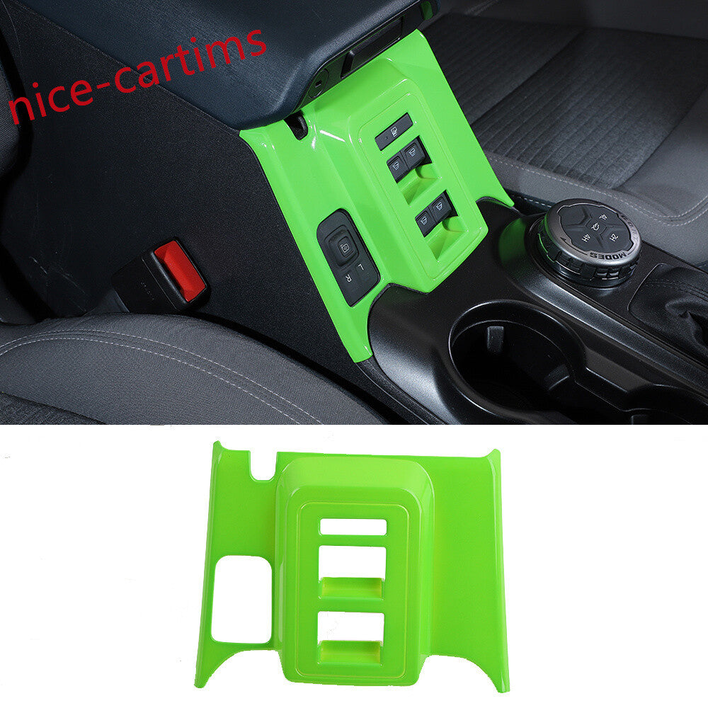 for Ford Bronco 4Door 2021+ Window Lift Switch Button Panel Trim ABS Light Green