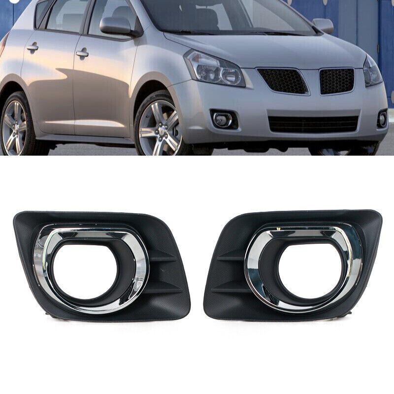 A pair of front bumper fog light cover trims for Pontiac Vibe 2009 2010 2011