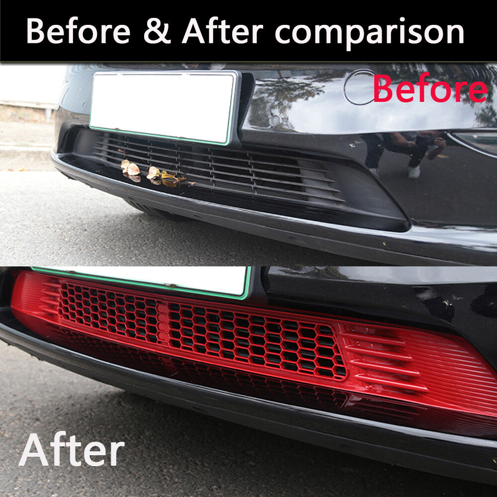 for Tesla for Model Y Front Lower Bumper Trim Honeycomb Mesh Grille Grid Insert