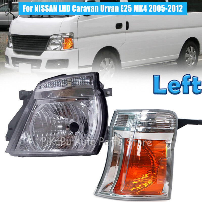 Left Headlight Lamp Corner Light for NISSAN LHD Caravan Urvan E25 MK4 2005-2012