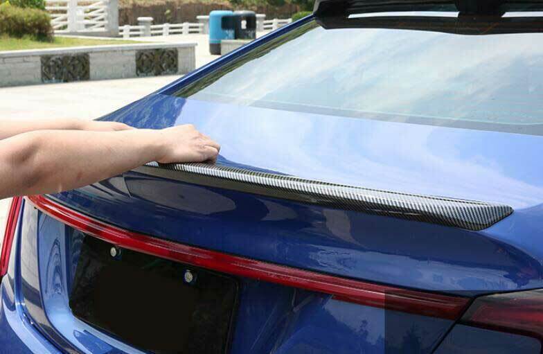 Carbon Fiber Rear Trunk Spoiler Wing Flap Bar For Auto for Cadillac CT5 2020-23