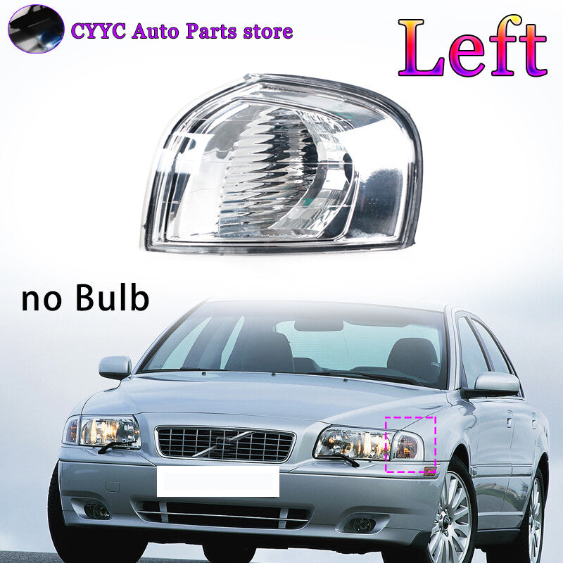 for Volvo S80 1999-2006 Left Front Bumper Corner Light Turn Signal Light NO Bulb