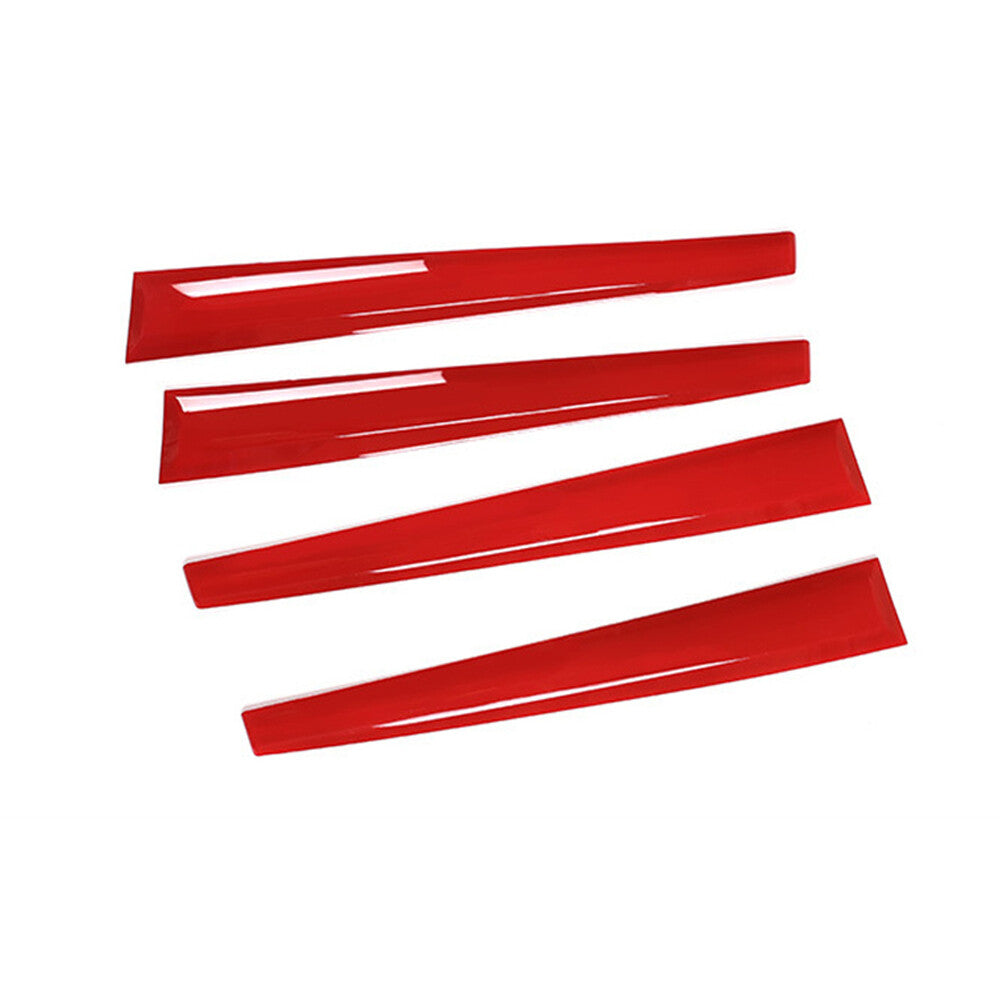 For T@yota Hilux Revo 2015-2021 Interior Door Panel Decorative Trim 4Pcs ABS Red