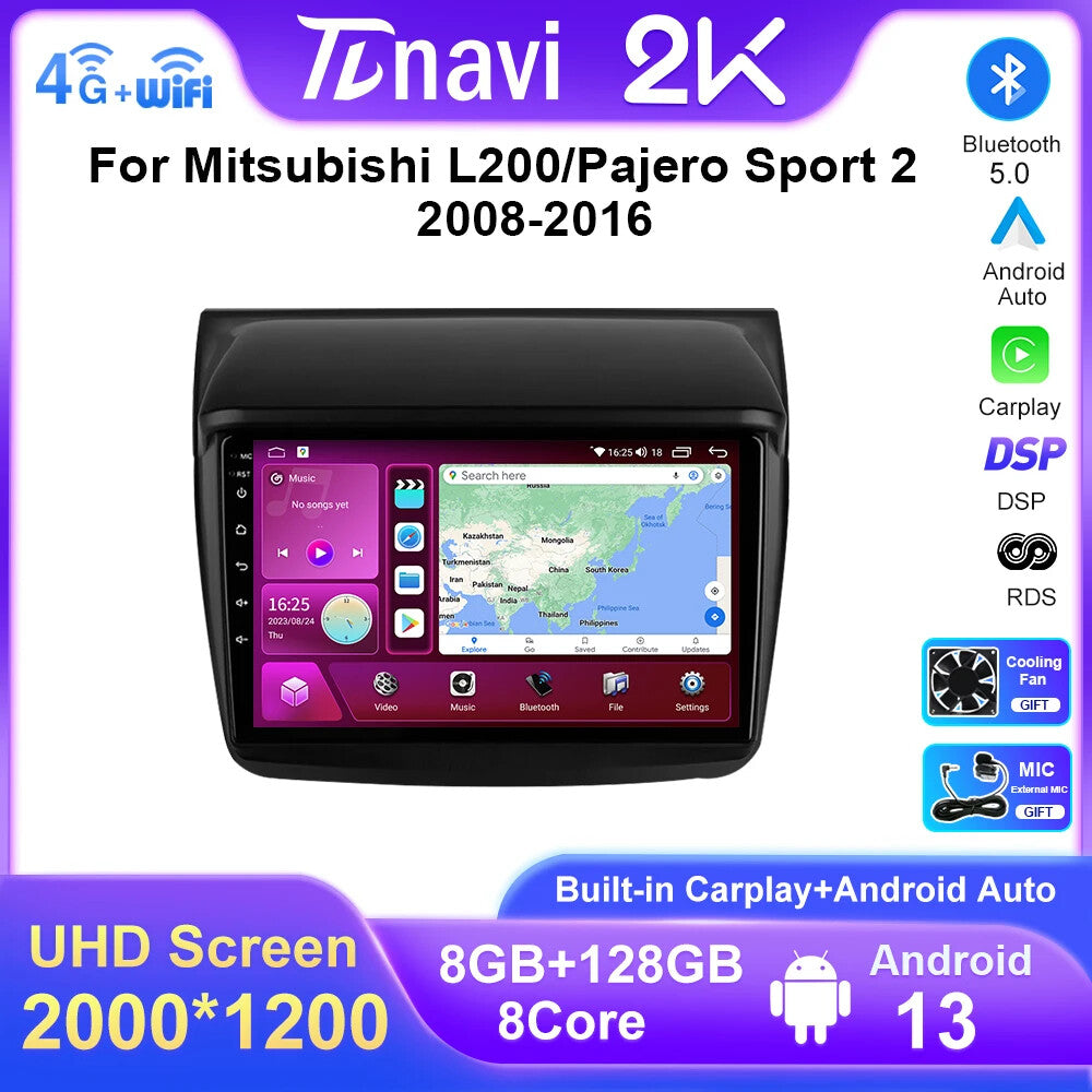 Android AutoRadio for Mitsubishi for Pajero Sport 2 L200 Triton Car Video Player GPS