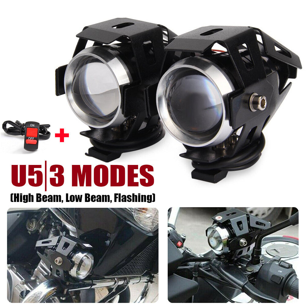 2-pack U5 125W Motorcycle Headlights, Fog Bulbs