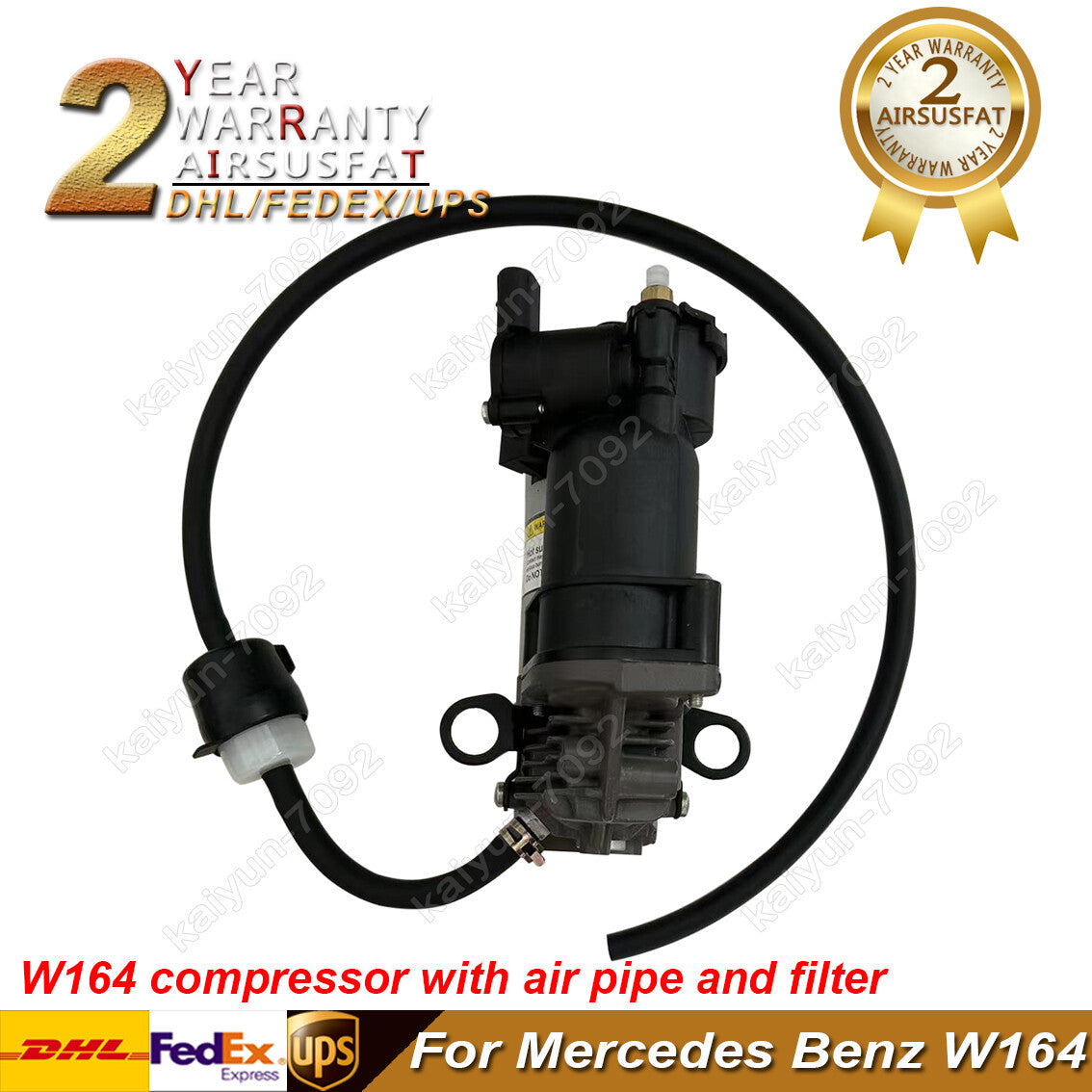 for Mercedes W164 X164 GL450 GL550 Air Suspension Compressor Pump w/ Air Filter